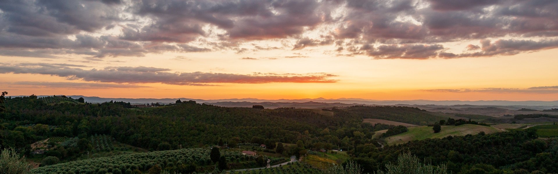 Vista dalla porta d'accesso di Trequanda